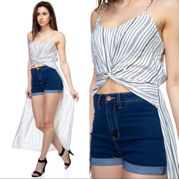 Striped twist front maxi tunic - Picture 2 of 7